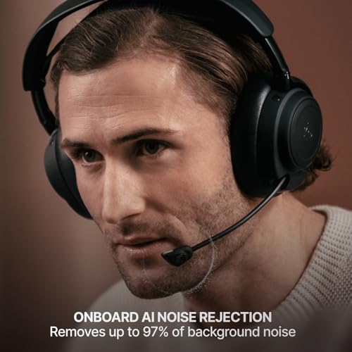 SteelSeries Arctis Nova Elite - Hi-Res Wireless Gaming Headset — 96kHz/24bit — Carbon Fiber Speakers — ANC — AI Noise Rejection — App — 2.4GHz + BT — Multi-Source Mix — OmniPlay PC+PlayStation+Xbox - color: Sage & Gold