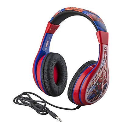Spiderman Headphones for Kids with 3.5mm Jack, Wired Headphones for School | Adjustable Headband - color: Spiderman