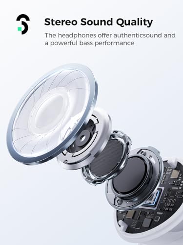 SOOMFON VR Wireless Gaming Earbuds 16ms Low Latency, Dual Connection, 2.4GHz Wireless, USB-C Dongle Included - Compatible with Quest 2, Quest Pro, PS5, PS4, Steam Deck, PC, Switch