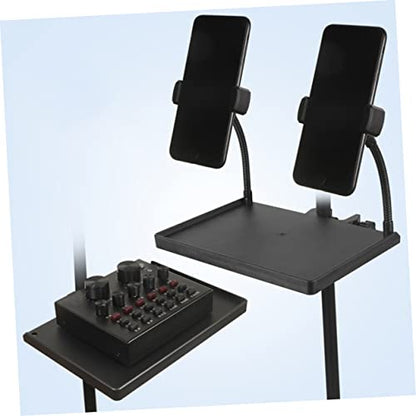 IMIKEYA Mic Sound Card Tray for Microphone Stand Clamp-on Accessory for Singing Easy to Install