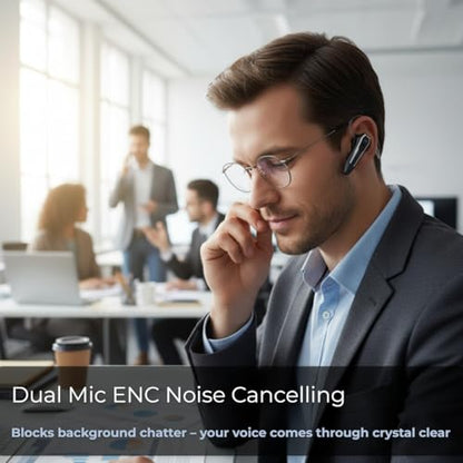 Bluetooth Headset for Office, 36H Talk Time V5.4 Wireless Headphones