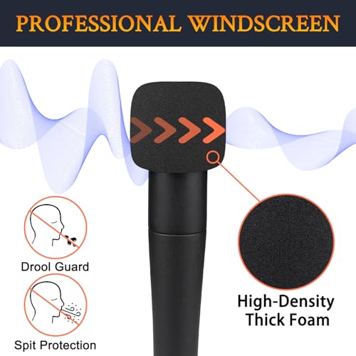 SOULWIT 6Pcs Pop Filter for Shure SM57 - Black | for SM57(SM57LC/SM57-LCE)/SM57 Pro Microphones