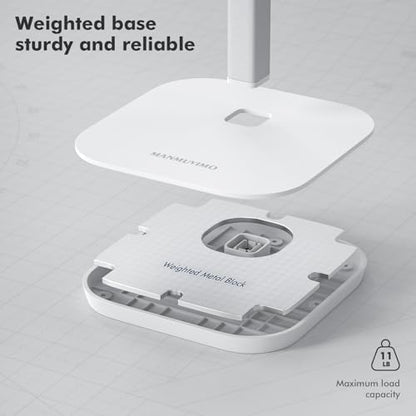 Headphone Stand, Desktop Headset Holder Heavy Base Desk Earphone Stand Aluminum Gaming Headset Hanger Rack Compatible with AirPods Max, AirPods Pro, Sony, Beats, Bose, Razer (White) - color: White