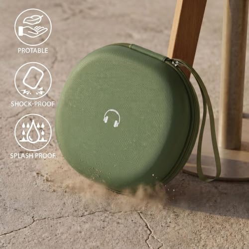 Comecase Headphone Case for JBL Tune 770NC，for JBL Live, 770NC, 660NC, 650B | Adjustable Divider, Cable Space and Carry Handle for Commuting, Gym and Travel, Students and Music Lovers - Military Green - color: Military Green