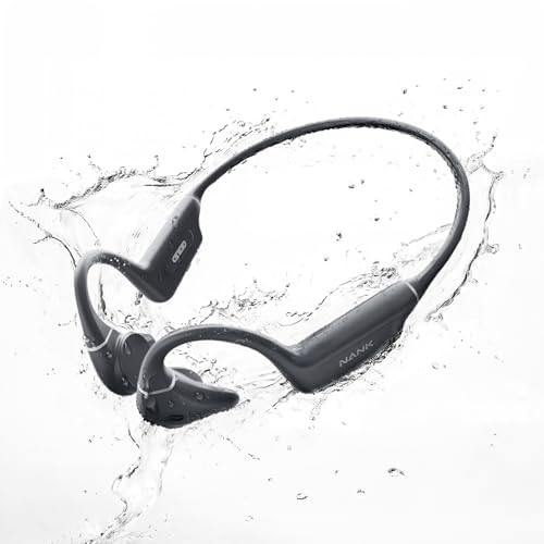 NANK Runner Diver2 Bone Conduction Headphones, IP68 Swimming Headphone with MP3 Player Built-in 32G Memory, Bluetooth 5.3 Open Ear Headphones with CVC6.0 Mic for Swimming Running Cycling Gym