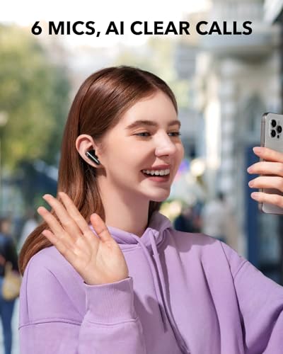 Soundcore P40i by Anker Noise Cancelling Earbuds with Adaptive ANC | Heavy Bass, 60H Playtime, 2-in-1 Case and Phone Stand, IPX5, Wireless Charging, Bluetooth 5.3 - color: Midnight Black