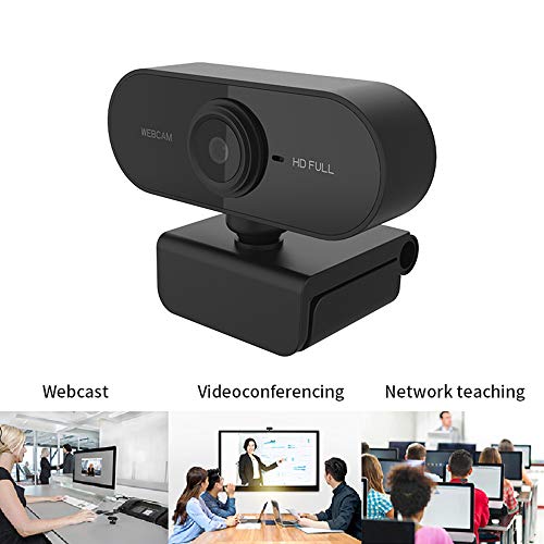 Computer Camera PC Webcam Full HD 1080p 360 Degrees Wide Angle 30fps Video USB Web Cam with Microphone for Mac Laptop Desktop Conferencing Chatting and Live Streaming
