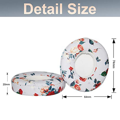 Solo 2/3 Wireless Earpads Replacement Protein Leather & Memory Foam Ear Cushion Cover Compatible with Beats by Dr. Dre Solo 2.0 Solo3 Wireless On-Ear Headphones (Floral White) - color: Floral White