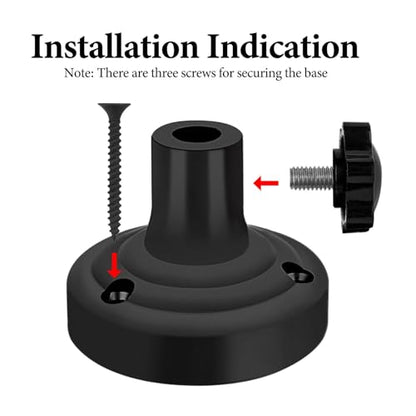 GEEKRIA for Creators Microphone Table Flange Mount Adapter, Metal Table Mount Clamp with Adjustable Interface Aperture Compatible with TONOR T20, Aokeo AK-35, InnoGear Microphone Arm - color: Black