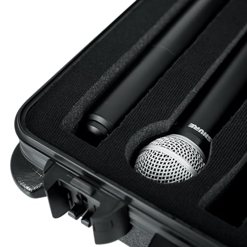 Gator Cases Wireless Microphone Case with TSA Approved Latches for 6 Wireless Microphones; (GTSA-MICW6) - style: (6) Wireless Mics