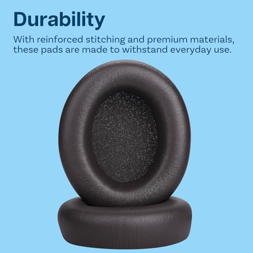 Ear Pads Replacement for Beats Studio Pro Wireless Noise Cancelling Headphones by MMOBIEL – Memory Foam and Protein PU Ear Pad Cushions – Noise Isolation Earpads Replacement – Brown - color: Brown