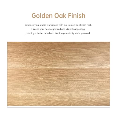 4U Wooden Desktop Studio Rack in Golden Oak Finish | Standard rack for equipment. The perfect solution for keeping your studio space tidy and organized