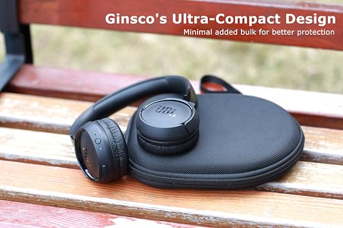 Ginsco Case Compatible with JBL Tune 510BT Bluetooth Headphones, with JBL Tune 520BT/670NC Live 460NC, with Sony WH-CH520/510, Portable Travel Carrying Headphone Case for On Ear Headphones (Black) | Bluetooth Headphones - color: Black