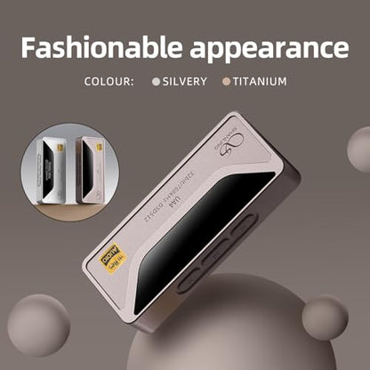 SHANLING UA4 Headphone Amplifier, Portable USB DAC AMP, Support MQA 16X,768kHz DSD512,High Driving Power for Android/iOS/Mac/Windows,Dongle Volume Control,3.5/4.4mm up to 237mW@32Ω Output (Titanium) - color: UA4 Titanium