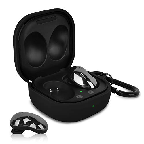 AIRSPO Silicone Case Compatible for Samsung Galaxy Buds 2 Pro/Galaxy Buds2/ Galaxy Buds Pro 2/ Galaxy Buds Live/Galaxy Buds FE Case (Black) - color: Black