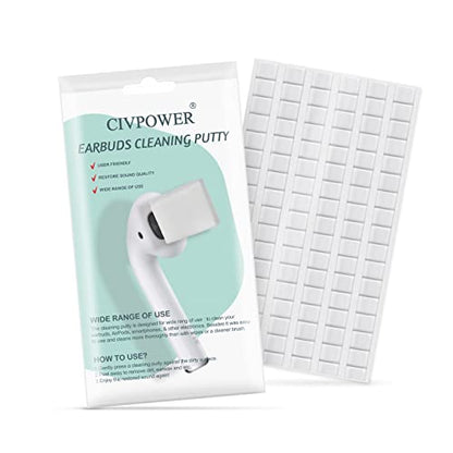 Cleaner Kit for Earbud Putty: Cleaning Putty Remove Ear Wax Compatible with Air- Pods - Earbud Cleaning Putty for Headphones Earphone Charging Case & Phone Camera Keyboard Hearing Aids (96 Pcs)
