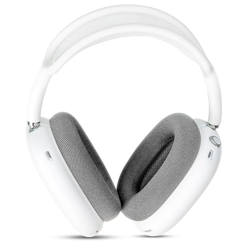 WC ShellZ Max - Protective Shell Covers for AirPods Max 1 & 2 | Made by Wicked Cushions | Made with Premium Silicone | White - color: White