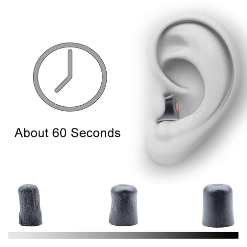 Klowcok Replacement Eartips for Westone/Etymotic/Plugfones/ISOtunes, Medium | Foam Earbuds Tips Compatible with ISOtunes PRO/Xtra/Sport Advance BT/Wired/PRO Aware, Comfort Fit, 3 Pairs, Black - size: Medium