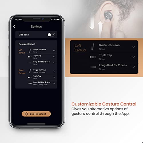 AERO True Wireless Gaming Earbuds, 50ms Ultra-Low Latency, Lite Surround Sound, Bluetooth 5.0 in-Ear Headphones, Noise Reducing Dual-Microphones, for Android and iOS
