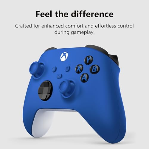 XBOX Wireless Gaming Controller | Shock Blue | Consoles, PCs, TVs, mobile, and more | Textured Grip | Wireless, Bluetooth, USB-C Connectivity - style: Shock Blue