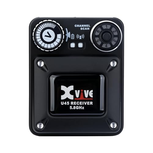 Xvive U45 Wireless in Ear Monitor System Receiver, Receiver Only with Channel Scan Mode, Black - color: U45RX BLACK