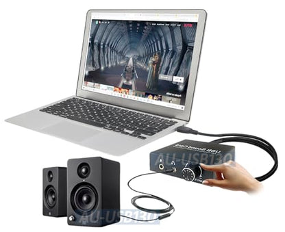 Premium USB Sound Card with Volume Bass Control for PC PS4 PS5 Android OS