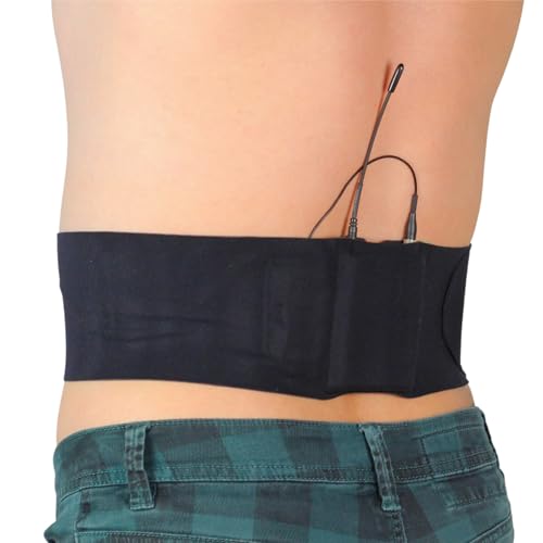 URSA Waist Strap - Ultra Slim, Breathable & Stretchy Microphone Transmitter Straps. Compatible with Most Transmitter/Receivers (Black, Large Waist - Big Pouch) | Ultra Slim, Breathable & Stretchy Microphone Transmitter Straps, Compatible with Most Transmi
