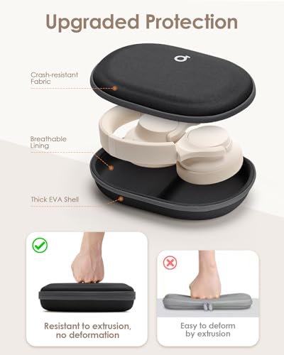 Headphone Case Hard for Bose QuietComfort Ultra QC45 QC35 QC25 QC15 QCSE - color: Black