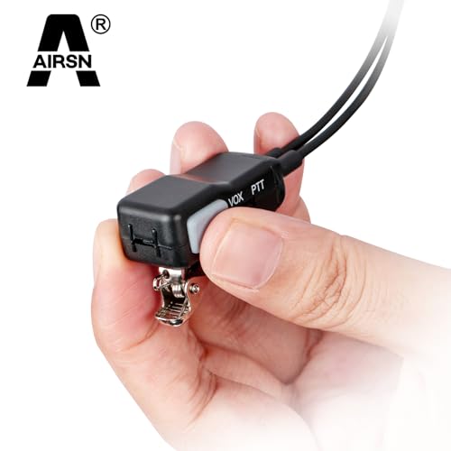 A Earpiece Headset with PTT/VOX for Midland GXT1000VP4 GXT1050VP4 LXT500VP3 Walkie Talkies/Two Way Radio Transparent Acoustic Tube (Pack of 2)