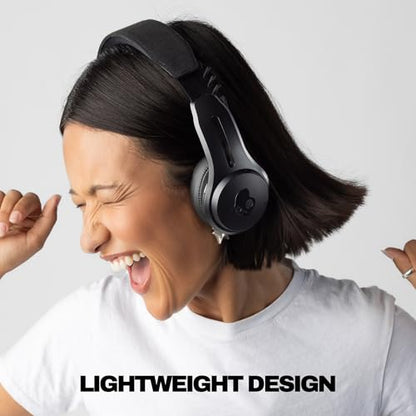 Skullcandy Icon ANC Noise Canceling Wireless Headphones - True Black | On-Ear Fit, Bluetooth, Noise Cancellation, 60 Hours Battery, Sweat Water Resistant, Foldable, Travel Ready, Microphone - color: True Black