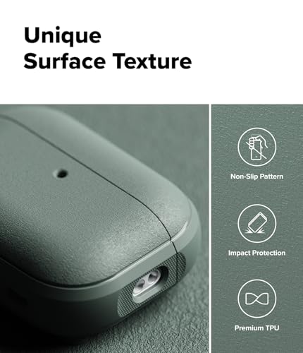 Ringke Onyx Magnetic for AirPods Pro 3 Case [Compatible with MagSafe] Oil & Dirt Resistant Feels Good in The Hand Non-Slip Lightweight Cover with Carabiner - Sage Green - color: Sage Green, size: AirPods Pro 3