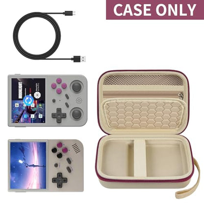 PAIYULE Travel Carrying Case for R36S RG353V RG353VS Handheld Game Console - color: Beige, style: For R36s