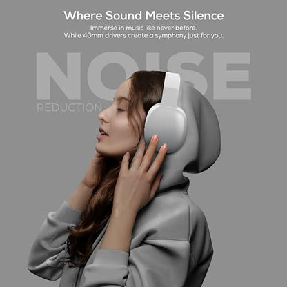 Gabba Goods Wireless Over Ear Bluetooth Headphones with Microphone - Wireless Headset -Noise Reduction - Bluetooth, Wired,Built in Micro SD for Travel, Home, Work TV,PC,Gaming,Cellphone (Silver) - color: Silver