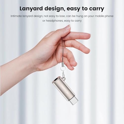 MOSWAG USB C to 3.5mm Audio Headphone Adapter, Typc C to 3.5mm Aux Adapter Zinc Alloy Adapter Compatible with Samsung GalaxyS23 S22 S21 S20 S10 Plus, Ultra S21+, Pixel 7/6, Pad Pro 6 | Hi-Fi Audio Converter and Microphone in Zinc Alloy High Resolution Com