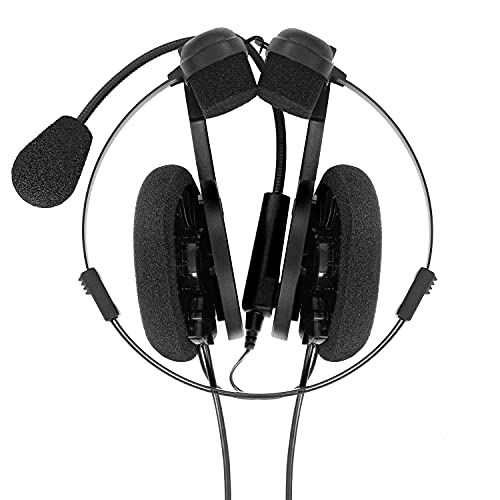 Koss Porta Pro Communication Headset, Black, Microphone, Wired TRRS Plug | Electret Microphone with Flexible Handsfree Design, Foldable, B2B, Telehealth, Education, Call Centers, Gaming