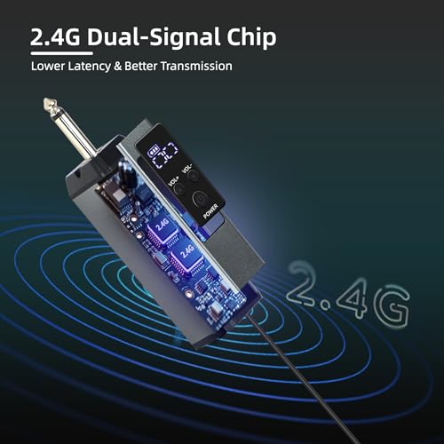 Wireless Karaoke Microphone, Dual Handheld Mic with 2.4G Dual Signal Chip, 260FT Range, 40H Rechargeable Battery, DSP Noise Cancelling, 99 Channels for Singing, Party, Church