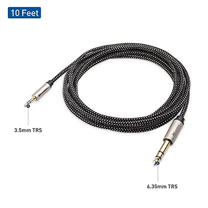 Cable Matters Braided 3.5mm to 1/4 Inch Audio Cable, 10ft - size: 10 Feet