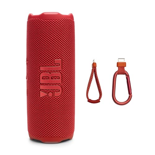 JBL Flip 7 Portable Bluetooth Speaker, Waterproof and Drop-Proof - Red | Up To 16 Hours Playtime, IP68 Dustproof Build, Clip-On Loop, USB C Lossless Audio, Links With Other Speakers For Outdoor Use - color: Red