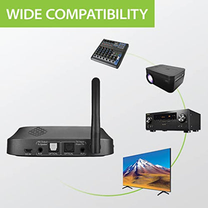 Avantree Quartet - Four Wireless TV Headphones with Transmitter | Group listening system with four headphones, no lip-sync delay, and. - style: Quartet