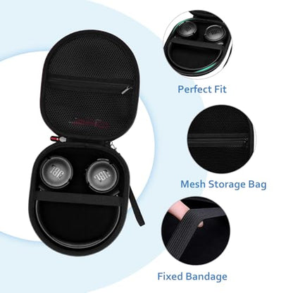 Headphone Headset Case Compatible with TALIX H30/JBL/JLAB/Sony/Soundcore by Anker/BERIBES/KVIDIO Wireless On-Ear Headphones, Black - color: Black