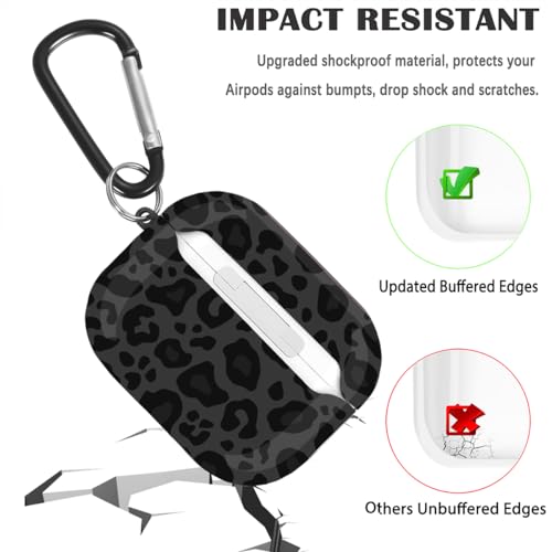 Cute Airpods 5/4 Gen Case Hard Cover Girl Women 2026/2024 - Black/G Leopard - color: Black/Grey Leopard, size: For Airpods 4/5