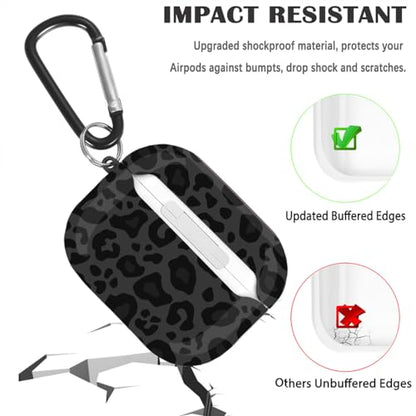 Cute Airpods 5/4 Gen Case Hard Cover Girl Women 2026/2024 - Black/G Leopard - color: Black/Grey Leopard, size: For Airpods 4/5