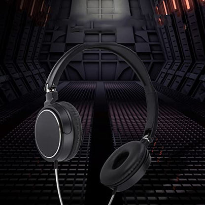 Foldable Head Mounted Headphone Mini Wired Headset Hands Compact Stereo HiFi Music Headset Support Rotatable Ear Cup Adjustable Headband Support TF Card
