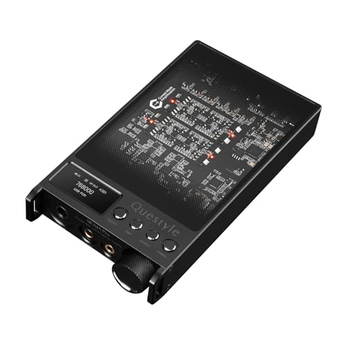 Questyle Sigma Pro Bluetooth 5.4 Headphone Amplifier USB DAC AMP with LDAC | MFi Certified Portable DAC with aptX Lossless,PCM768/DSD512 6.35mm/4.4mm/3.5mm Output for Smartphones/PC/ Home Audio(Black) - color: Black