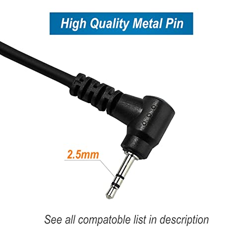 1 Pin 2.5MM Walkie Talkie Earpiece with Mic, G Shape Ear Piece for Police Radios Law Enforcement Compatible with Motorola MH230R MH230TPR MR350R MS350R (2 Pack) - color: 2 PACK