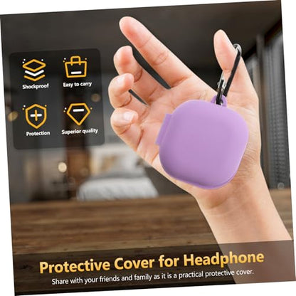 Buds Live Earphone Case Protective Cover for Wireless Earbuds Earbuds Compatible Carrying Ring - color: Purple
