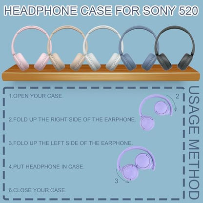 Hard Headphone Case for JBL Tune 510BT / 520BT Over-Ear Headphones, Blue - color: BLUE