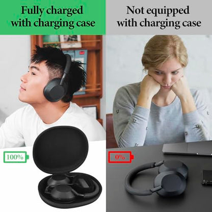 Geekria Elite Charging Headphones Case Compatible with Sony WH-1000XM6/1000XM5/CH720N, Replacement Hard Shell Travel Carrying Bag (Black) Without Power Bank - size: without power bank