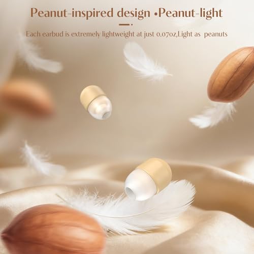 Xmenha Mini Small Invisible Earbuds Wireless Bluetooth Tiny Hidden Earbuds | Low Profile Skin Tone Micro Earbuds Mini Hidden Headphones For Work Mini Small Ear Buds Invisible Headphones - color: lavender