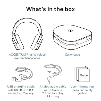 Sennheiser ACCENTUM Plus Wireless Headphones, 50hr Battery, ANC, Black - color: Black, style: ACCENTUM Plus Wireless